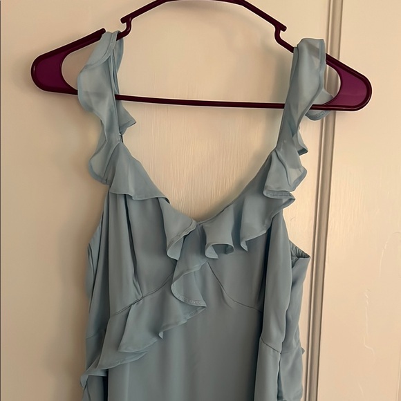 Light Blue Ruffle Dress - Picture 2 of 6
